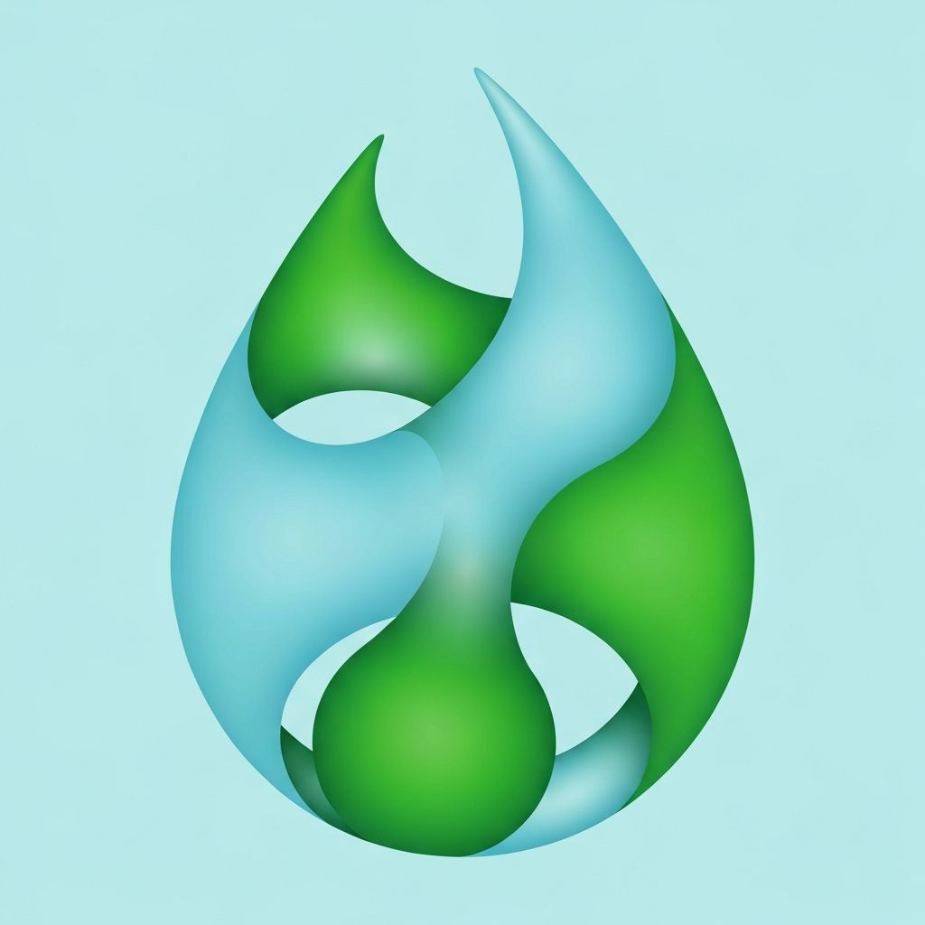 Abstract liquid drop graphic